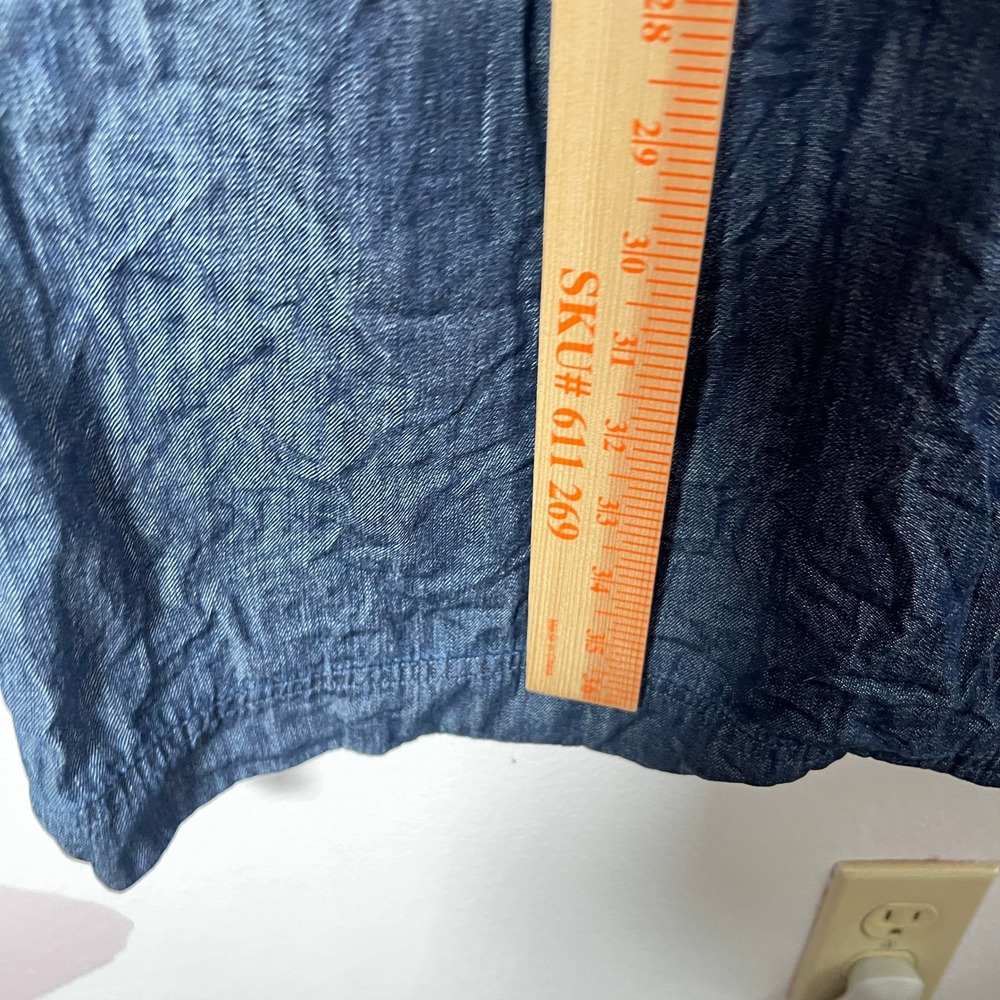 Talbots Denim‎ Popover Shirt Dress Womens 6 Blue Long Sleeve 100% Cotton Pockets - Picture 7 of 8